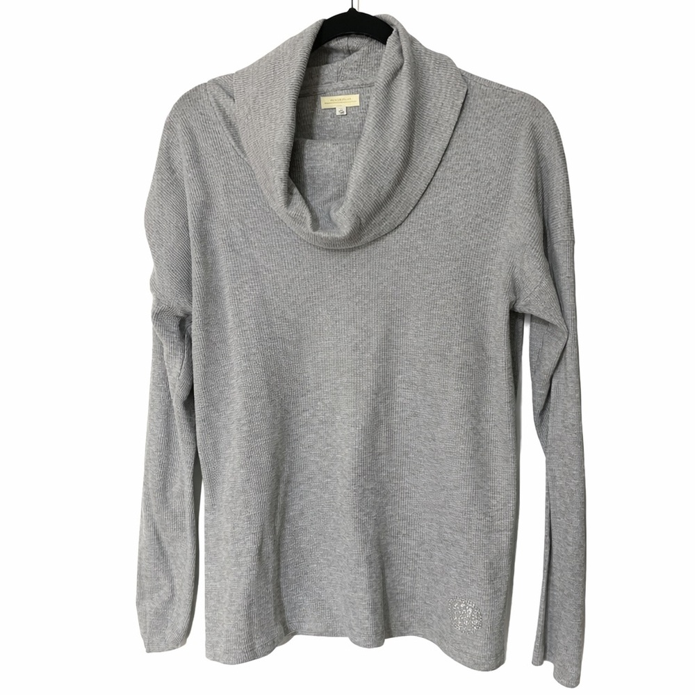 Michael Kors Gray Waffle Knit Cowl Neck Sweater Size Medium